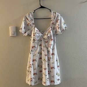 White floral dress